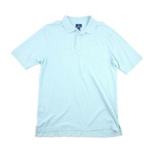 Lanesboro Mens Polo Golf Shirt Blue Short Sleeve 100% Pima Cotton Size Large